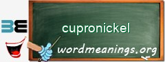 WordMeaning blackboard for cupronickel